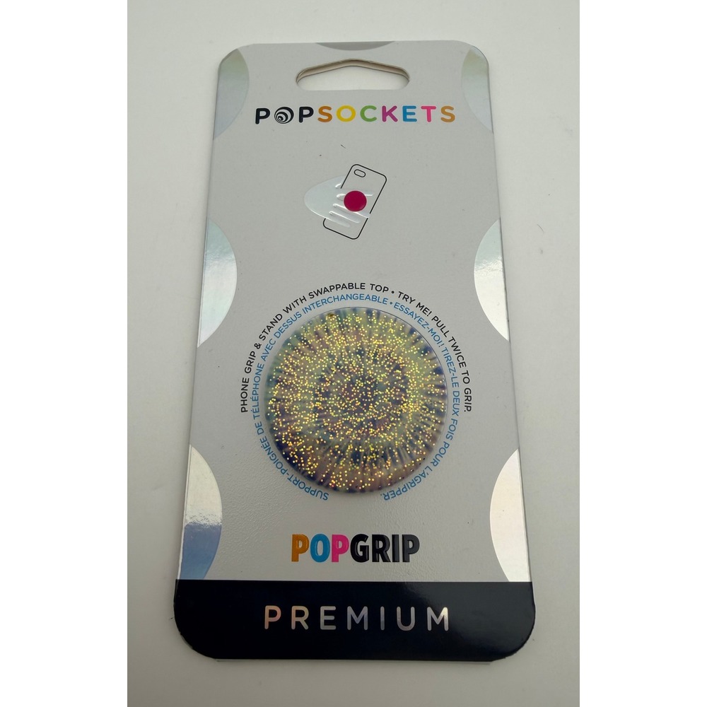 PopSockets PopGrip Premium Glitter Twisted Tiedye OW Swappable Phone Grip Stand